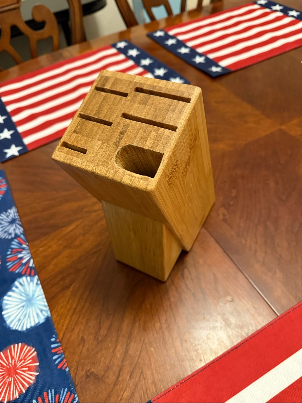 IKEA Bamboo Knife Block Holder - Natural